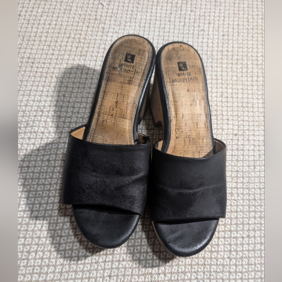 White Mountain Black Cork Wedges - Picture 7 of 8